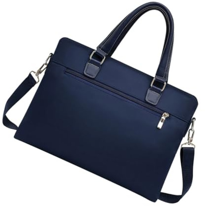 UKCOCO Borsa da Lavoro Uomo in Tessuto Oxford Blu Cartella Business con Tracolla Rimovibile Valigetta Laptop e Documenti Elegante e Resistente per Ufficio