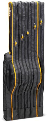 MS Range Max Holdall LSC Rutentasche, 200D Material, Gepolsterte Rucksackgurte, 3-5 Ruten, Verstärkter Boden, 167x48-68x25cm, für Angelausrüstung (Modell 4+1 167cm x 58cm x 25cm)