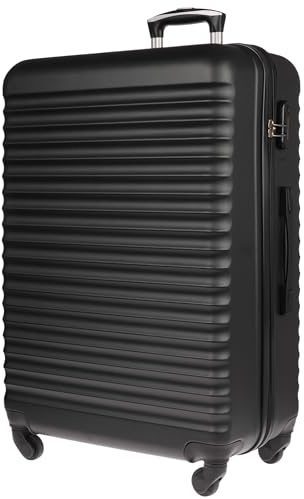 Christian Wippermann Valise XL à 4 roulettes - Noir - 49 x 75 x 32 cm - Avec serrure - Jusqu'à 117 l, 3,9 kg - Pour hommes et femmes