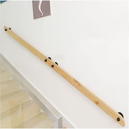 Balance D'Escalier Banister D'Escalier En Bois Kit Complet, Corridor de Garde-Garde de Jardin D'Enfants À La Maison Contre Le Mur Balance D'Escalier Villa Loft Balustrade Pour Personnes Âgées - 20Ft/1