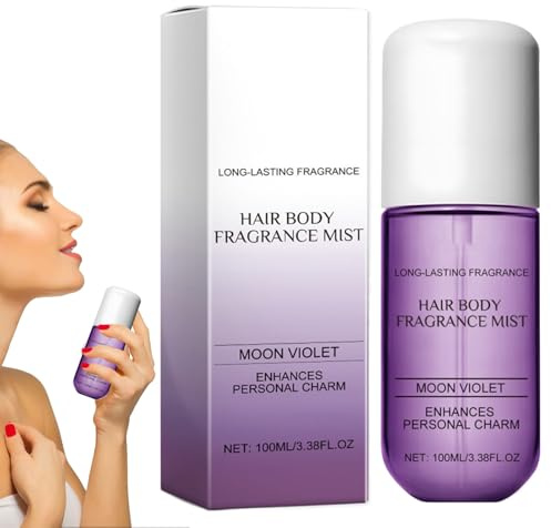 Spray de corporel, 100 ml, longue durée de fleurs de violette pour cheveux - corporel pour femme, pour homme, bain, cheveux, voyage, peau, beauté à la maison