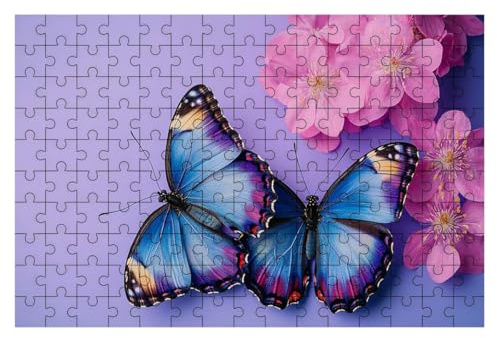 Puzzle 1000 Teile Schmetterling, Blume Puzzle 1000 Teile Erwachsene, Puzzel für Die Ganze Familie, Klassische Puzzles Geschicklichkeitsspiel, Holzpuzzle Geschenke für Frauen Geschenke für Männer -2425