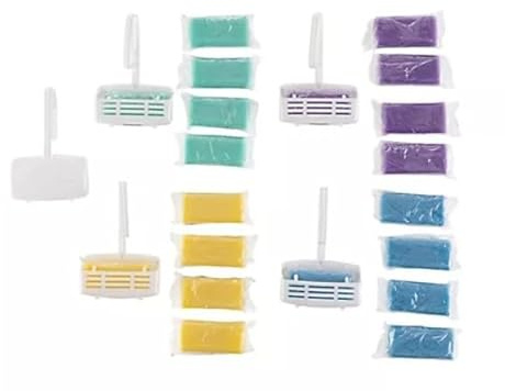 AC PUR Brillant 2in1 WC Duft- & Reinigungsspüler Hochaktiv – Premium Edition – Aktiv-Schaum – 4 Düfte (Zitrus, Pinie, Lavendel, Ocean) – 5 Einhängekörbchen