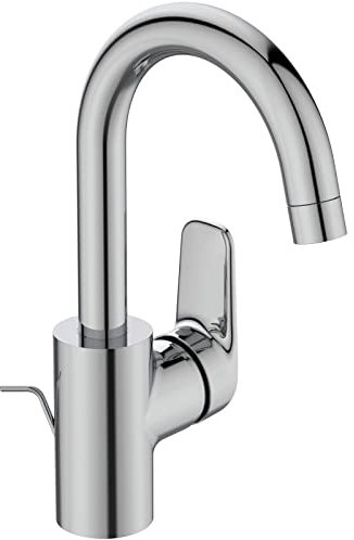 Ideal Standard B1716AA Ceraflex Waschtischarmatur hoher Auslauf mit Zugknopf-Ablaufgarnitur