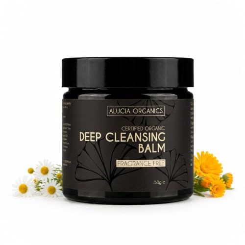 Pure Organic Deep Cleansing Balm 50g - Certified Organic Cleansing Balm, Pure Natural Makeup Remover, Cruelty-Free Hot Cloth Method Beauty Skincare For Normal, Dry & Mature Skin - Unscented