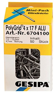 Gesipa Mini-Pack PolyGrip A2-Edelstahl 4 x 17