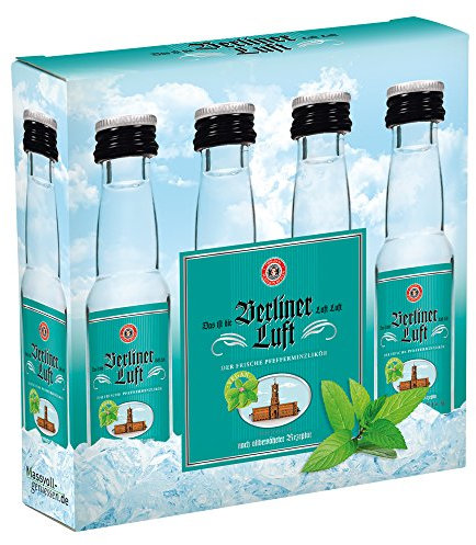 Berliner Luft | Kultiger Pfefferminzlikör | Frisch, klar & aromatisch | Vegan & glutenfrei | Made in Berlin | 18% Vol. | 4 x 0,02L