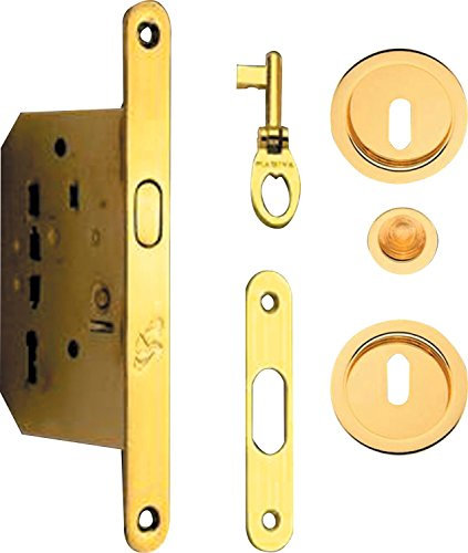 Serratura per Porta scorrevole nicchia+serratura+nottolino cromo E042051