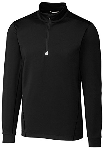 Cutter & Buck mens Moisture Wicking Drytec Upf 50+ Traverse Half Zip Pullover Transitional Jacket, Black, 4X-Large Big US