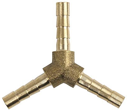 X AUTOHAUX - Conector en Y de 3 vías para Manguera de 4 mm de latón para Aceite de Gas de Aire