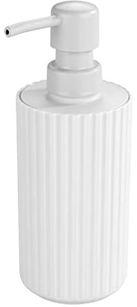 Allstar Minas White Liquid Soap Dispenser, Washing Up Liquid Dispenser Capacity: 0.28 L, Polypropylene, 7 x 18 x 7 cm, White