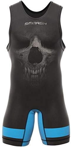 SMMASH Reaper Professionell Brottning Singlet Pojke, Bodysuit med Resår vid Benöppningen, Wrestling Singlet, ​Andas och Lätt, Antibakteriellt Material, Tillverkad i EU (M)