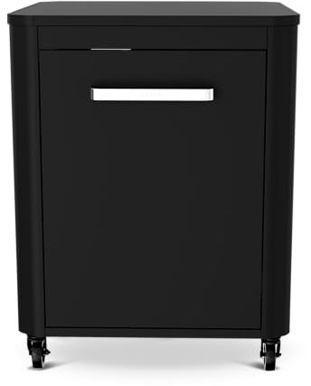 cozze Table roulante pour plancha 640 en Acier Inoxydable/Noire, Noir