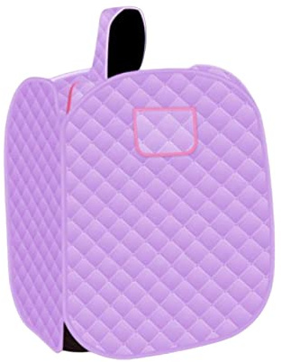 F Fityle Portable Personal Steam Sauna SPA 72x84cm Steam Sauna Tent Foldable Full Body Steam Sauna with Hood for Home Hotel Outdoor Relaxation, Lilac