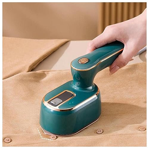 Mini Plancha Vapor Portátil, Mini Plancha De Viaje con Asa Plegable Giratoria,100W y 100ml, Plancha De Viaje Pequeña para El Hogar,Los Negocios Y Los Viajes,Green