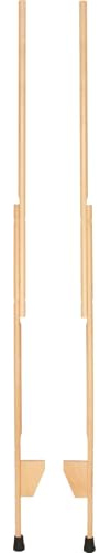 goki 63872 - Stelzen aus Holz für Kinder – verstellbare Tritthöhe, belastbar bis 70kg, rutschfest, Max. Höhe 177cm – Fördert Balance, Koordination, Gleichgewicht, Made IN Germany, 2er Set, ab 5 Jahre
