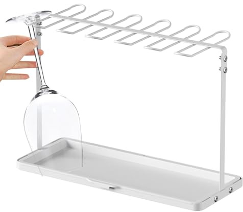 Estante de almacenamiento para copas de vino, colgador de vidrio independiente, organizador de almacenamiento de encimera, soporte para copas de vino, almacenamiento de copas de vino de cocina