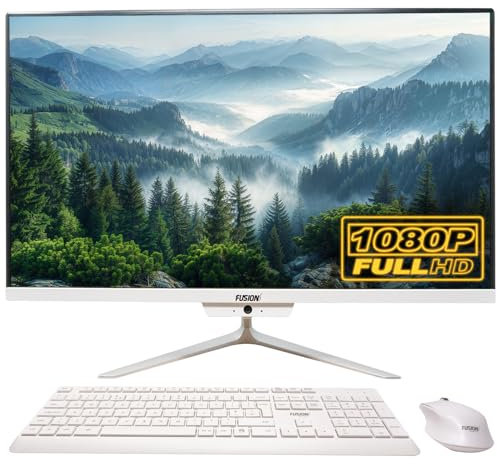 23.8 Full HD All-in-One Desktop Computer - Intel 13th Gen - Windows 11, 8GB RAM, 256GB SSD, Dual-Band WiFi, HDMI, USB 3.0, FHD IPS Display - AIO PC with Wireless Keyboard, Mouse, 2MP Camera