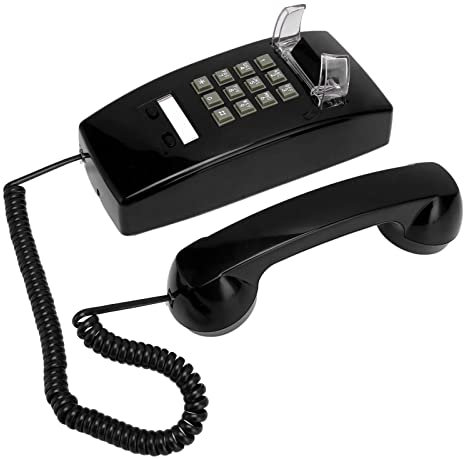 Téléphone Filaire Rétro – Téléphone Mural Rétro, Téléphone Filaire Classique avec Contrôle du Volume, Style Vintage pour la Maison, Le Bureau