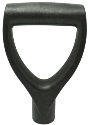Veesper Spade Handle for Garden Tools, D-Shaped Plastic Fork Handle, Ergonomic Grip Replacement for Digging Fork, Rake & Spade, Black