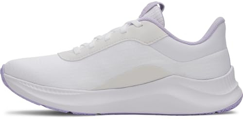 Under Armour Zapatos deportivos Aurora 3 Cross-Trainer para mujer, (100) Blanco/Blanco/Púrpura Cresta, 6.5