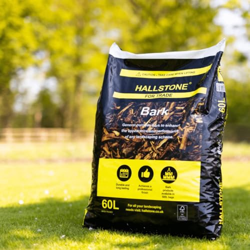 Premium Decorative Bark Mulch – 60L Bag - Natural Chippings & Garden Mulches - Weed Suppressant, Soil Protector & Moisture Retainer