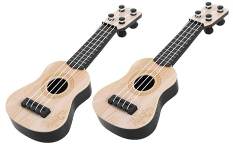 BESPORTBLE 2 Guitarras para Mini Ukelele De 4 Cuerdas Instrumento Musical Educativo para Pequeños Y Principiantes Diseño Ligero para Viajes Y Diversión Al Aire Libre