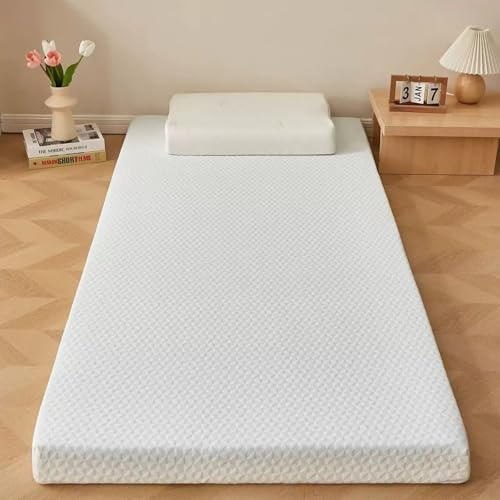 MINGYIHUI Colchón,Colchon Viscoelastico,Colchón Visco Gel Altamente Transpirable,Alivia el Dolor de Espalda,Ideal para Dormitorios & Literas de Dormitorios,Incluye 1 Almohada(Size:90x200cm)