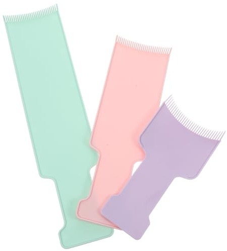 TOPPERFUN 3 Stück Haarfärbepinsel aus Kunststoff Wiederverwendbar und Bruchsicher für Haaransatz Färben und Highlighting Geeignet für Salon und Zuhause