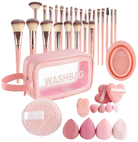 Set De Brochas De Maquillaje, Set De Herramientas De Maquillaje, Kit De Borlas Para Polvos,Accesorios De Belleza Con Bo-lsa De Almacenamiento,sintéticas Para Base, Correctores, Sombras De Ojos Y Rubor