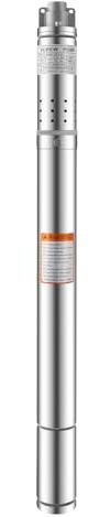 ROGONPDK 2 Zoll Tiefbrunnenpumpe, Rohrpumpe, Brunnenpumpe, Sandverträglich Gartenpumpe Tauch, Stainless Steel 370W Submersible Pump, 2 Deep Well Pump, Garden WaterPump