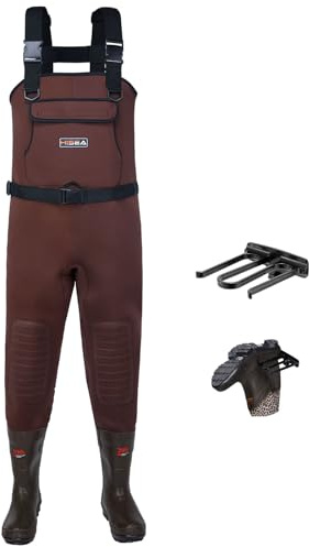 HISEA Neoprene Fishing Chest Waders for Men with Boots Cleated Bootfoot Waterproof Mens Womens Wader Fishing & Hunting Wader