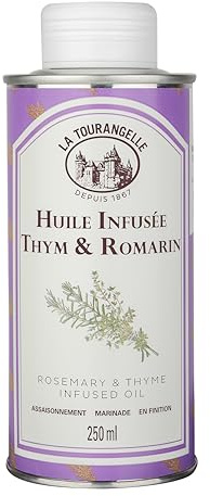La Tourangelle - Huile infusée au thym romarin - Infusion naturelle - 250ml