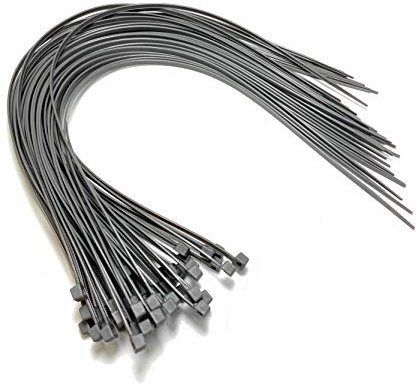 Cable Ties - 450mm x 4.8mm - 17.7 Extra Long Tie Wraps - Nylon Zip Ties (50, Grey)