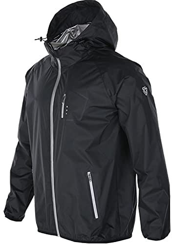 scosao Tuta Sauna Dimagrante Uomo Maglia Sudorazione, Maglietta per Sudare Sportiva Palestra Brucia Grassi Giacca da Ginnastica & Pantaloni Snellenti per Boxe in Palestra,Black Tops Only,L