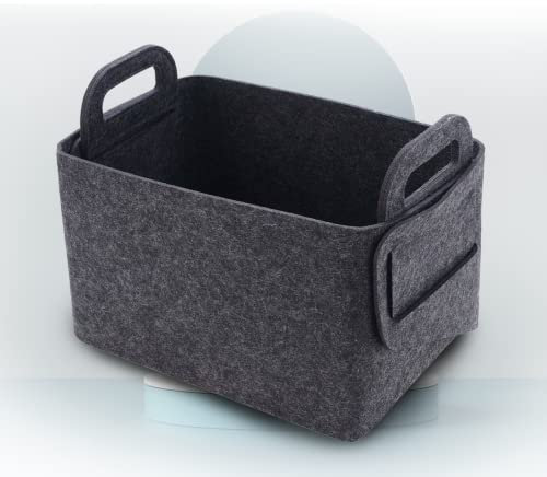 YYWL Kaminholzkorb Filzkorb Holzkorb Klein Kaminholz Metall Auch als Wäschekorb geeignet,45x29x31cm