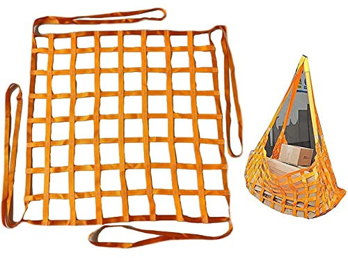 XLTFUC Regalhebungsnetz, Kriechnetz, Tränenresistente Netto-Fracht-Netto-Hebezeuge, Flache Ladungsbeutel Mit Flat Polyester Hängebrücke (Size : 3x3m/load:2.5T)