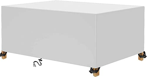 TopIdea Housse Salon de Jardin 200x100x75cm Housse de Table Jardin Rectangulaire Couverture de Protection Meubles ​Bâche Salon de Jardin Imperméable Anti-UV 600D Oxford Bache Table Exterieur