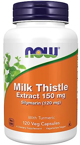 Now Foods, Silymarin Milk Thistle (Cardo Mariano), 150 mg, 120 Capsule vegane, Testato in Laboratorio, Vegetariano, Senza Soia, Senza Glutine, Non OGM