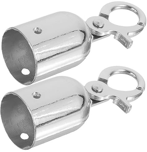 OSALADI 2 Pièces Butée De Fin De Corde Verrous De Cordon Embout De Corde Butée Dextrémité De Corde En Métal Embout De Cordon De Garde-corps Bloque-cordon Petit Acier Inoxydable Limiteur
