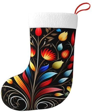 DEHIWI Weihnachtsstrümpfe, mexikanische Wurzeln, 45,7 cm, superweich, Plüsch, Weihnachtsstrümpfe, Kamin, hängende Strümpfe, Weihnachtsfeier, Urlaubsdekorationen