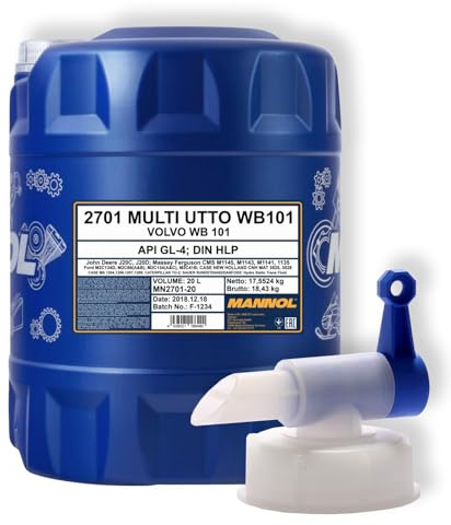 MANNOL 20L Getriebeöl Hydrauliköl Multi UTTO WB 101 API GL-4 + Abfüllhahn
