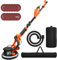 SOARS Ponceuse Girafe 750W Ø250MM, 6 Vitesses Réglables 800-1750 Tr/Min, Manche Télescopique & Lumière LED, Sac à poussière, 12 Feuilles Abrasives & Sac Inclus, Girafe Ponceuse pour Mur, Plafond
