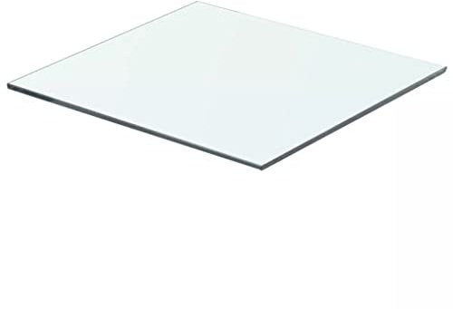Kavolet 60x40 cm Mensola in Vetro con Fondo in Vetro, Piatto in Vetro Trasparente, Ripiano in Vetro per Bagno, Mensola da Parete, Ripiano per Bagno, Spessore 8 mm