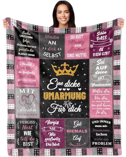 ZQYMM Regali per fidanzata, coperta per abbraccio, regalo per la migliore amica, regalo di compleanno, regalo per donne, fidanzata, sorella, per Natale, compleanno
