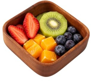Cuenco de Madera para Masa, Servidor Rústico para Alimentos, Ensaladas, Frutas, Pan, Ensaladera de Madera, Bandeja para Atrapar llaves de Entrada, Plato para Servir Ensalada