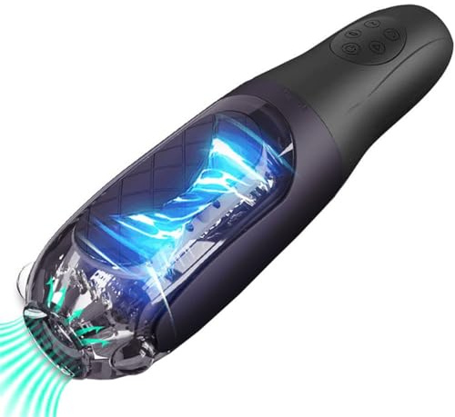 ZWBHSH Automatischer Masturbator Cup mit 4 Saugmodi 10 Vibrationsmodi Taschenmuschi Blowjob Penis Massage Masturbatoren Penis Stimulator 3D Realistischer Vagina Pussy Sex Spielzeug für Männer