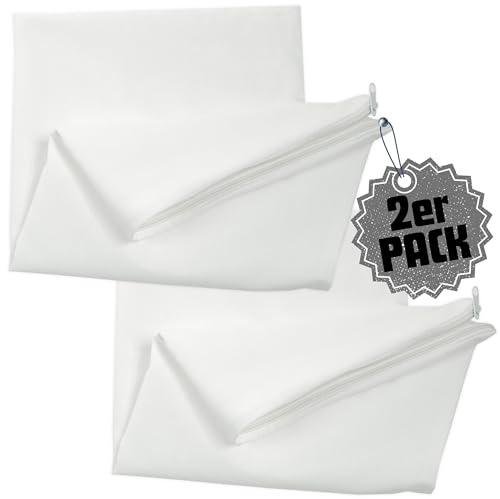Qooltex Kissen Inlett ohne Füllung 65x65 cm 2er Pack Set 100% Baumwolle | Kopfkissen Inlett leer 2er Pack, Individuell befüllbar, Innenkissen, Kissenbezug, für Dekokissen, Sofakissen, Bettkissen