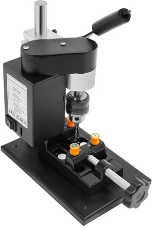 Mini-Bohrmaschine Tischbohrmaschine,Höhenverstellbar,7-Gang,Präzisions-Dreibackenfutter, Kupferkern-Motor, für Metall/Holz/Acryl/Olivenkerne