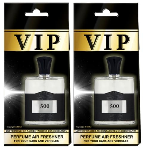 Deodoranti per auto di lusso VIP CARIBI, confezione da 2, fragranze premium ispirate a profumi esclusivi, profumo elegante e di lunga durata, deodorante per auto di alta qualità. (500)